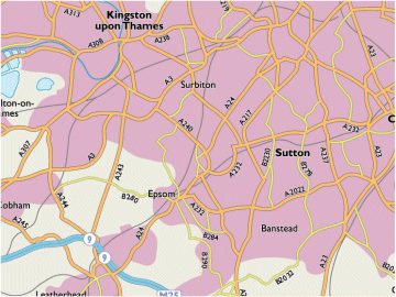 London Area Map
