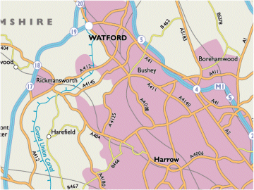 Map of london area