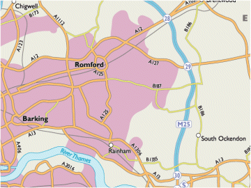 Map of london area