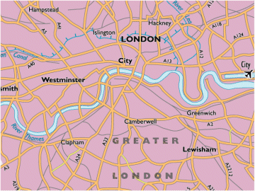 Map of london area