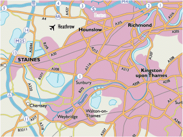 Map of london area