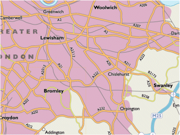 London Area Map