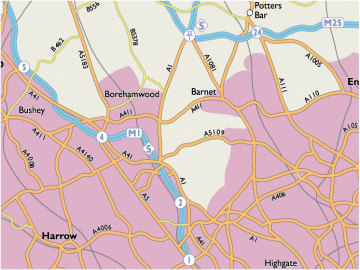 Map of london area