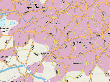 Map of london area