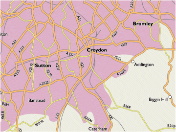 Map of london area