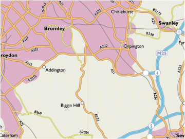 London Area Map