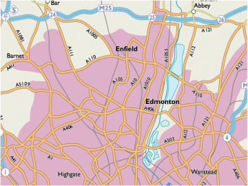 London Area Map