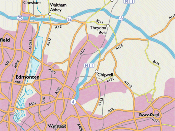 London Area Map