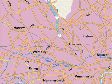 Map of london area